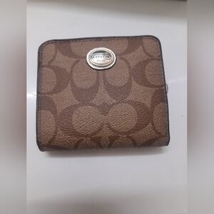 Coach Coated Canvas Signature Small Wallet